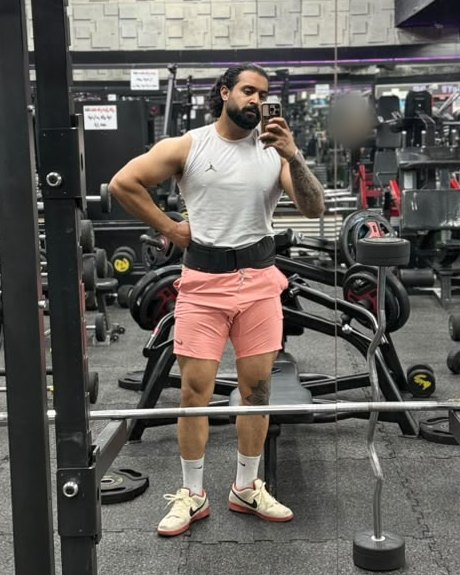 Ali training at the gym
